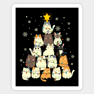 Funny Cats Christmas Tree Magnet